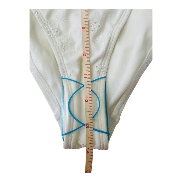 ASOS High Waist White Ruffle Embroideries Bikini Bottom Size UK 10 EU 38 US 6 - Picture 4 of 9